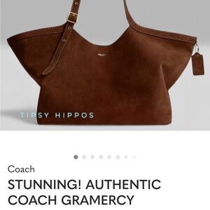 Coach Gramercy Rich Brown Suede Shoulder Bag